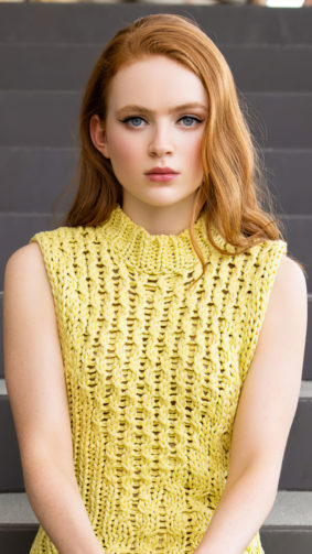 Sadie Sink In Yellow Dress 2021 4K Ultra HD Mobile Wallpaper