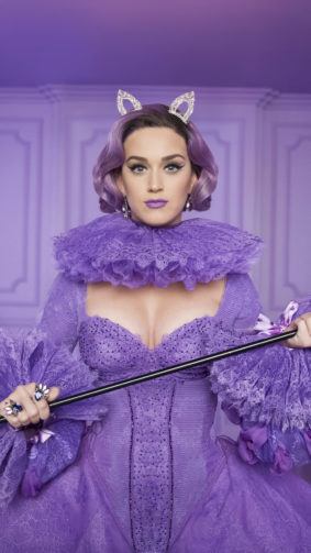Katy Perry In Purple Dress Covergirl 2021 4K Ultra HD Mobile Wallpaper