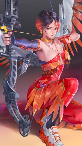 Anime Girl Warrior AORUS 4K Ultra HD Mobile Wallpaper