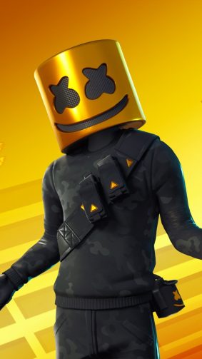 Golden Marshmello Fortnite 4K Ultra HD Mobile Wallpaper