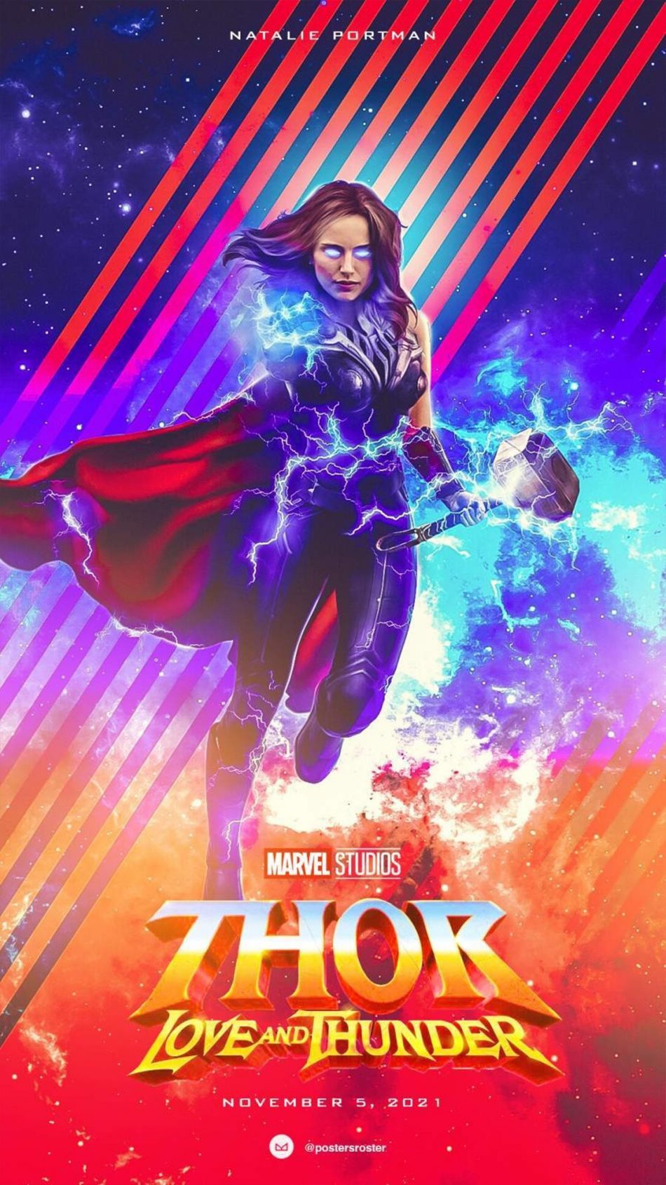 Natalie Portman As Goddess of Thunder In Thor Love And Thunder 4K Ultra HD Mobile Wallpaper