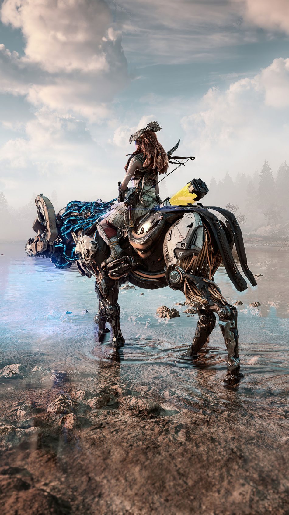 Aloy Riding Horse Horizon Forbidden West 4K Ultra HD Mobile Wallpaper