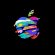 Colorful Apple Logo Dark Background 4K Ultra HD Mobile Wallpaper