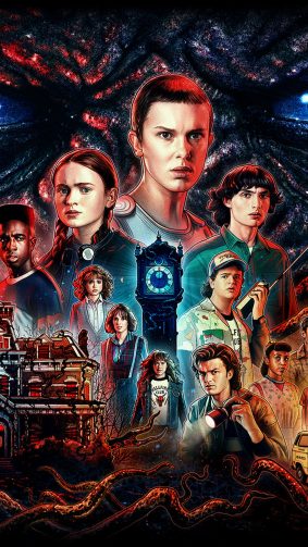 Stranger Things Season 4 All Characters Poster 4K Ultra HD Mobile Wallpaper