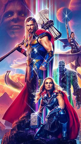 Thor Love And Thunder All Characters poster 4K Ultra HD Mobile Wallpaper