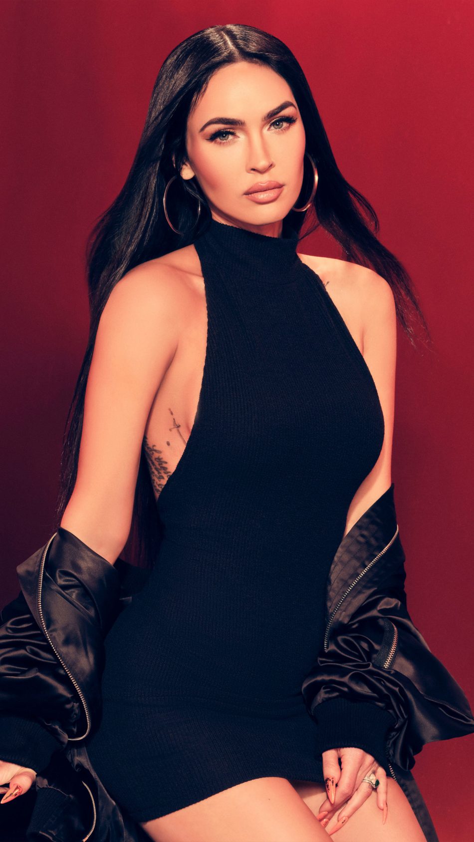 Megan Fox In Black Dress 2022 Photoshoot 4K Ultra HD Mobile Wallpaper