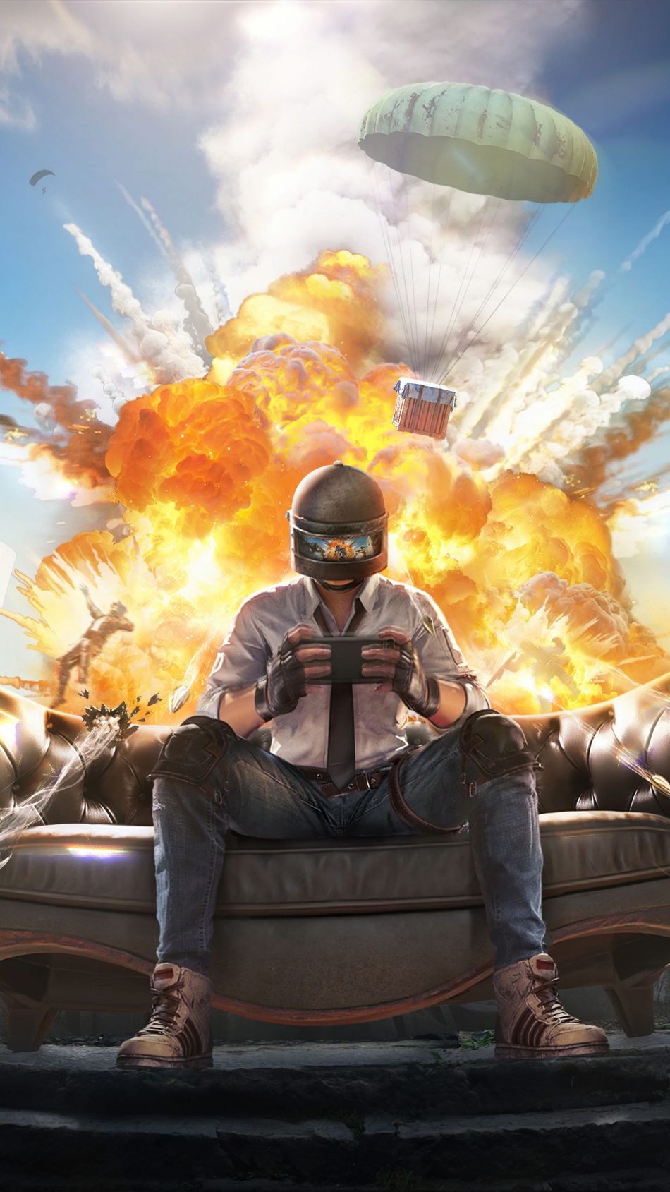 PUBG 2022 Gaming Poster Explosion Background 4K Ultra HD Mobile Wallpaper