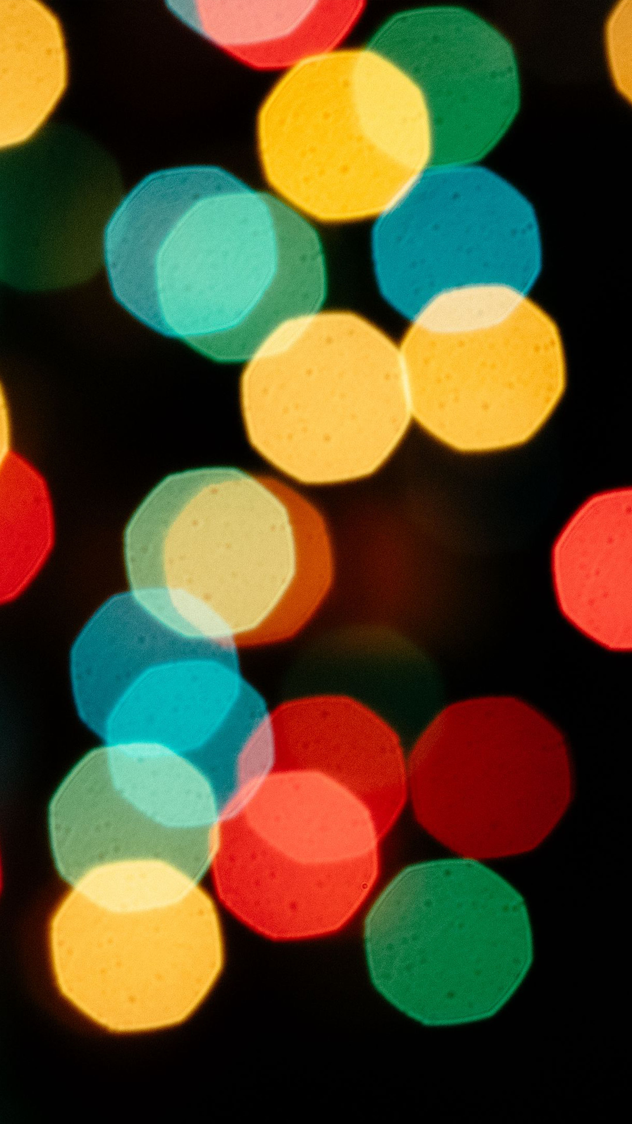 Colorful Lights Bokeh Dark Background 4K Ultra HD Mobile Wallpaper