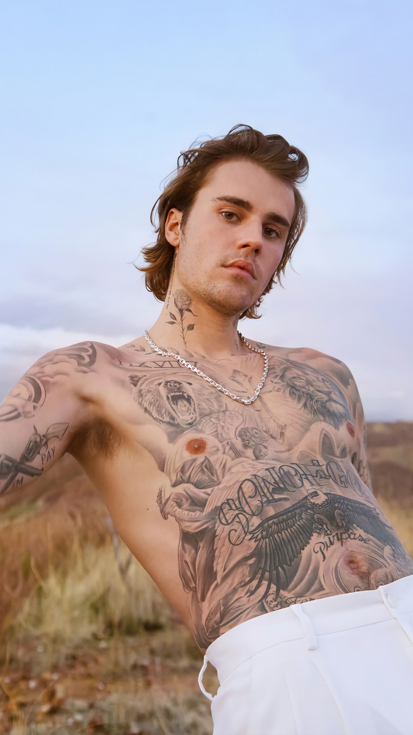 Justin Bieber Body Tattoo 2023 Photoshoot 4K Ultra HD Mobile Wallpaper Justin Bieber Body Tattoo 2023 Photoshoot 4K Ultra HD Mobile Wallpaper