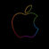 Apple Logo Neon Dark Background 4K Ultra HD Mobile Wallpaper