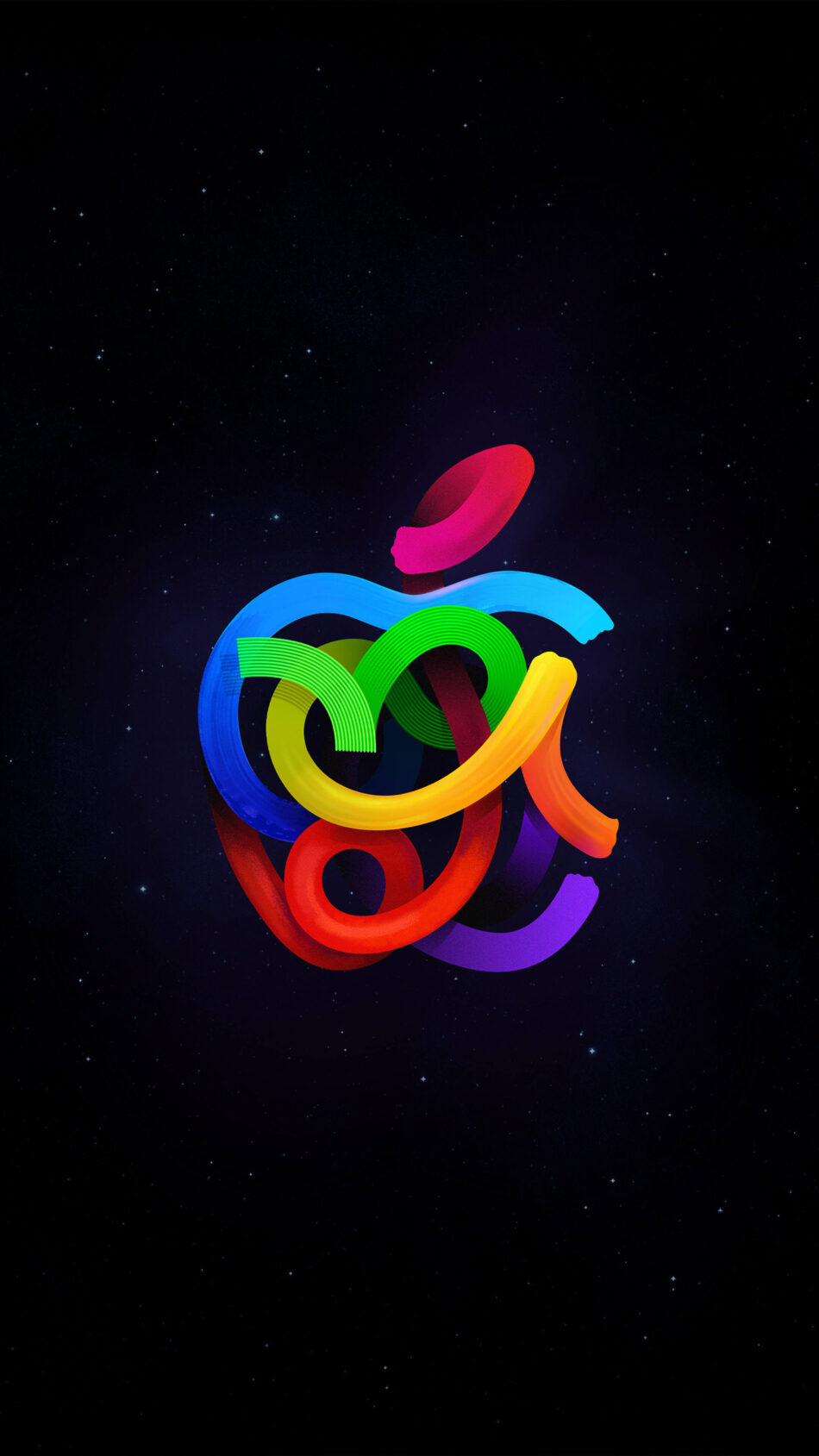 Colorful Apple Logo Pattern 4K Ultra HD Mobile Wallpaper