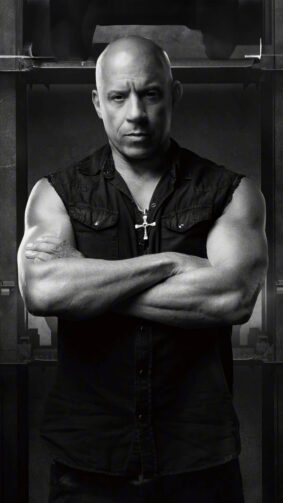 Vin Diesel In Fast X Monochrome 4K Ultra HD Mobile Wallpaper