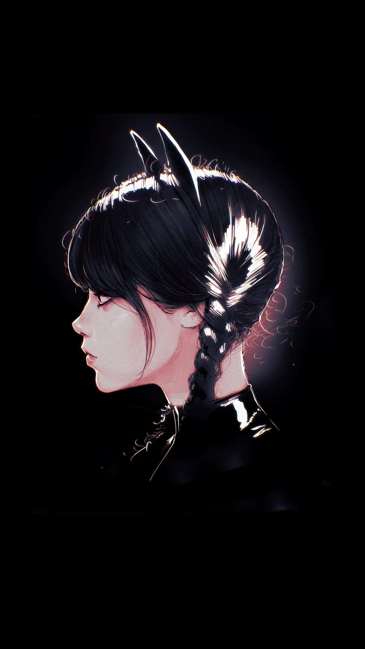 Jenna Ortega Wednesday Minimal Dark Background 4K Ultra HD Mobile Phone