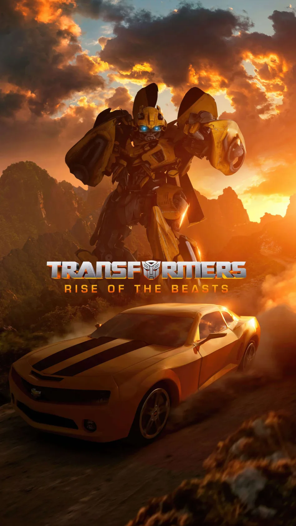 Transformers Rise of The Beasts Movie Poster 4K Ultra HD Mobile Wallpaper