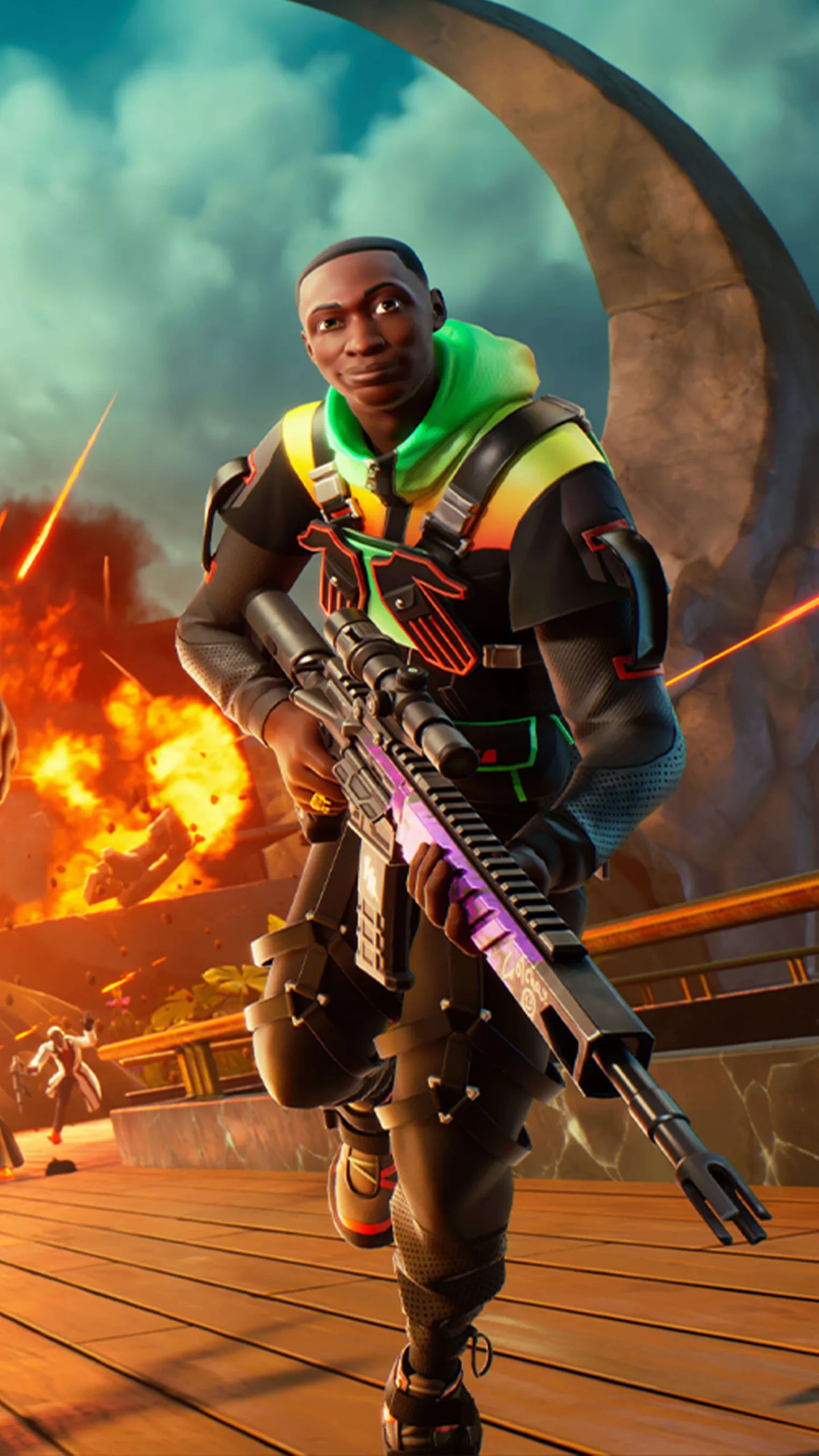 Khaby Lame Fortnite Chapter 4 Season 4 4K Ultra HD Mobile Phone Wallpaper