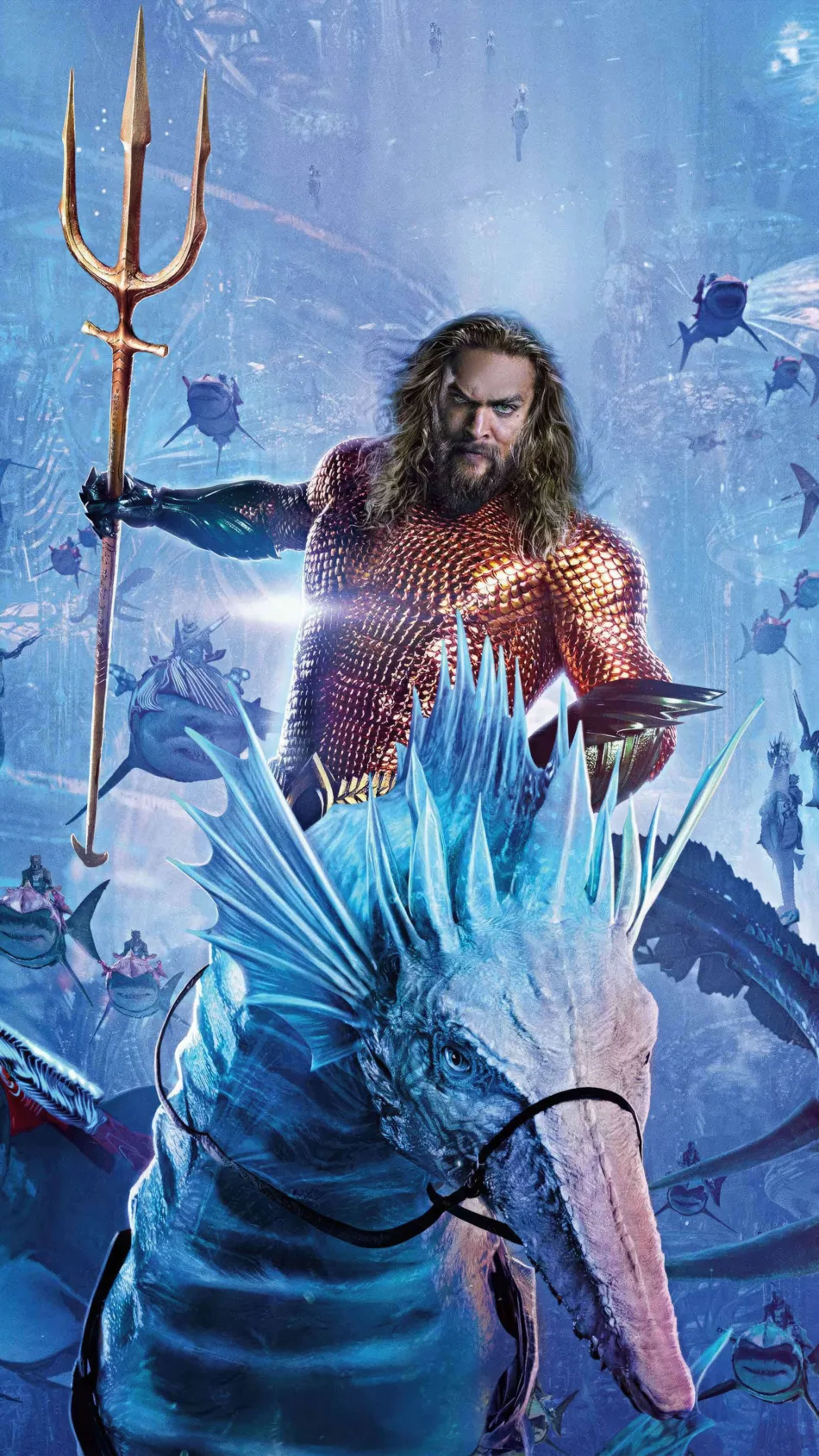 Jason Riding Sea Horse In Aquaman And The Lost Kingdom