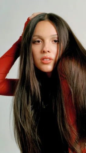 Olivia Rodrigo In Red Dress Long Hair