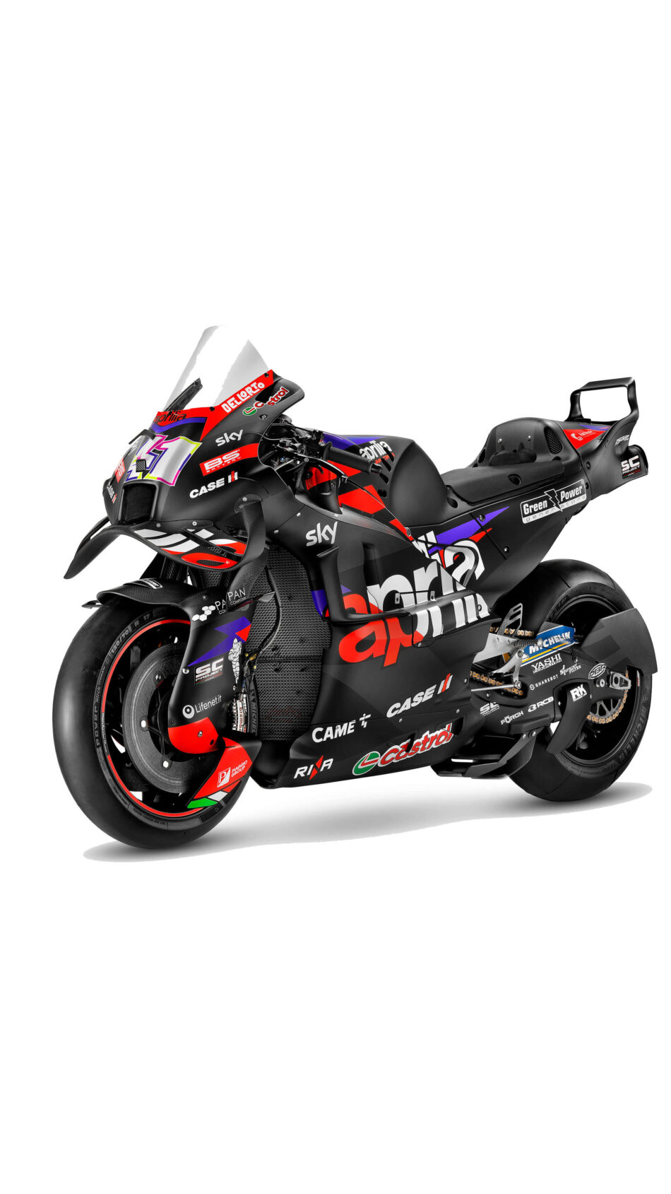 Aprilia RS-GP 2024 White Background 4K Ultra HD Mobile Wallpaper