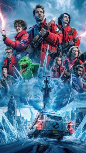 Ghostbusters - Frozen Empire Cast Poster 4K Ultra HD Mobile Wallpaper