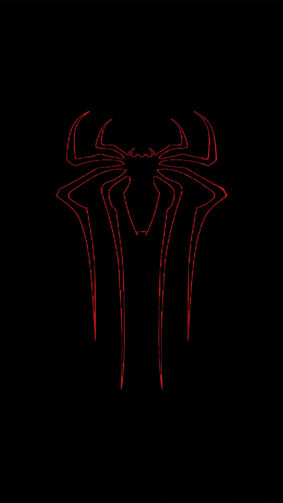 Spider-man Logo Red Dark Background 4K Ultra HD Mobile Wallpaper