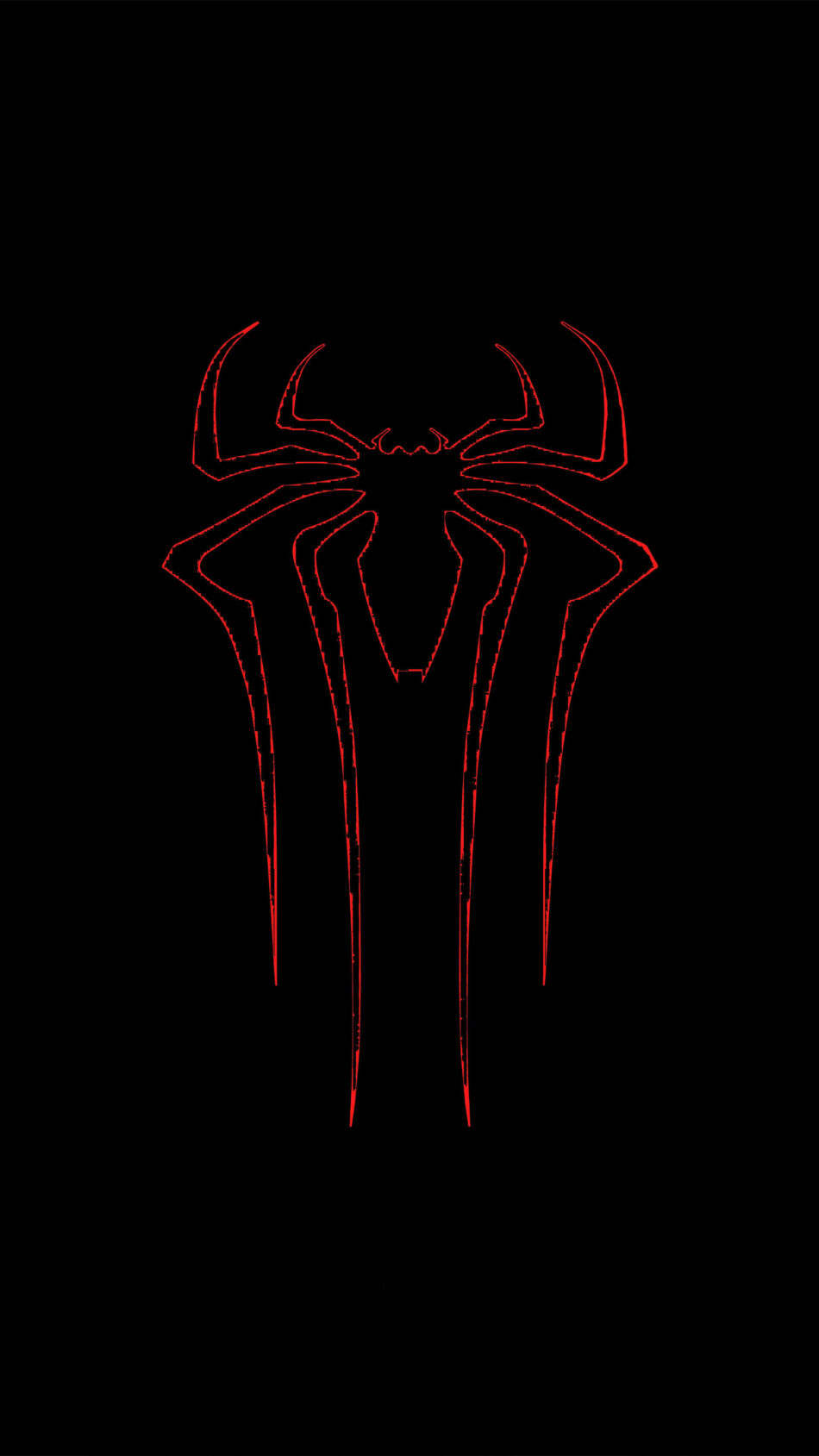 Spider-man Logo Red Dark Background 4K Ultra HD Mobile Wallpaper