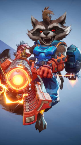 Rocket Raccoon Marvel Rivals Super Hero 4K Ultra HD Mobile Wallpaper