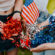 Girls Holding American Flag And Streamers 4K Ultra HD Mobile Wallpaper