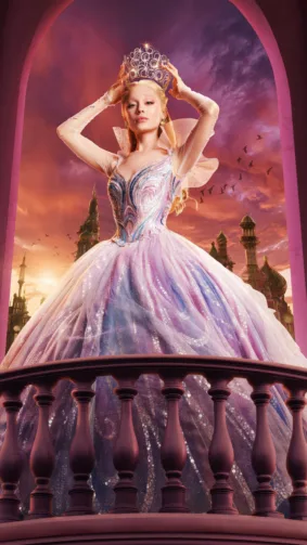 Ariana Grande as Glinda In Wicked For Good 4K Ultra HD Mobile Wallpaper