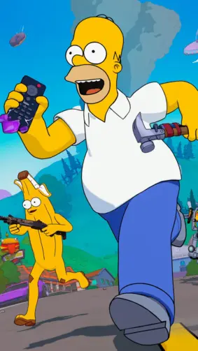 Fortnite x The Simpsons 4K Ultra HD Mobile Wallpaper