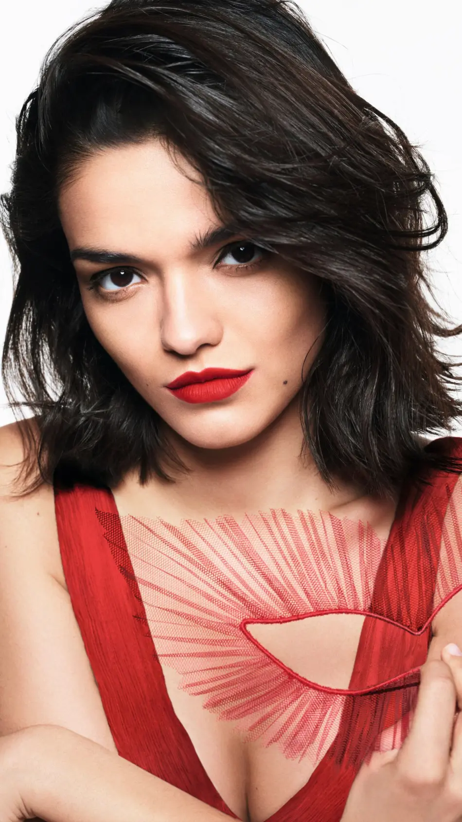 Rachel Zegler In Beautiful Red Dress 2026 Photoshoot 4K Ultra HD Mobile Wallpaper