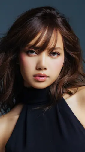 Lisa In Black Dress Portrait 2026 Photoshoot 4K Ultra HD Mobile Wallpaper