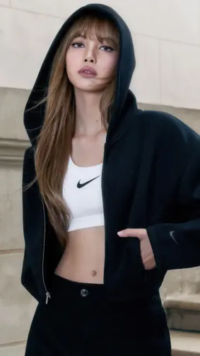 Lisa In Black Nike Sportswear 4K Ultra HD Mobile Wallpaper