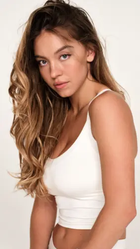 Sydney Sweeney In White Dress 2026 Mag Photoshoot 4K Ultra HD Mobile Wallpaper