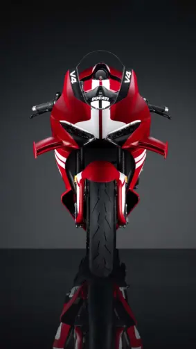 Red Ducati Superleggera V4 Centenario Dark Background 4K Ultra HD Mobile Wallpaper