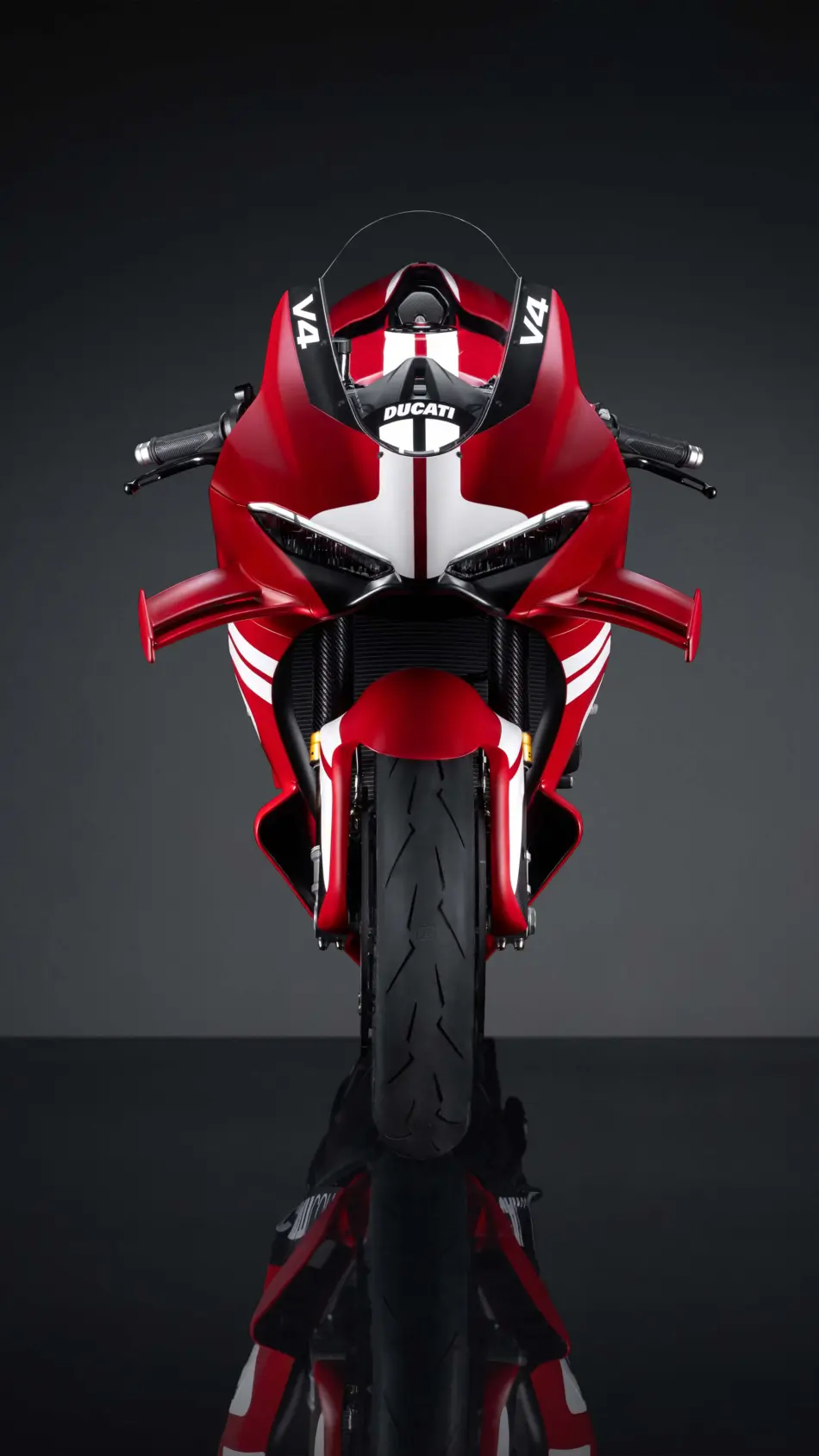 Red Ducati Superleggera V4 Centenario Dark Background 4K Ultra HD Mobile Wallpaper