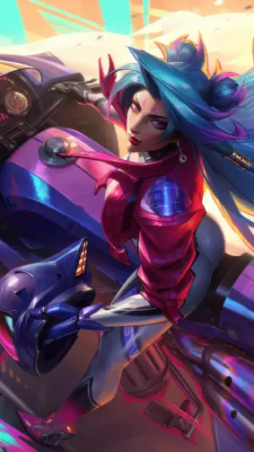 Jinx x Porsche Racing In League of Legends Wild Rift 4K Ultra HD Mobile Wallpaper