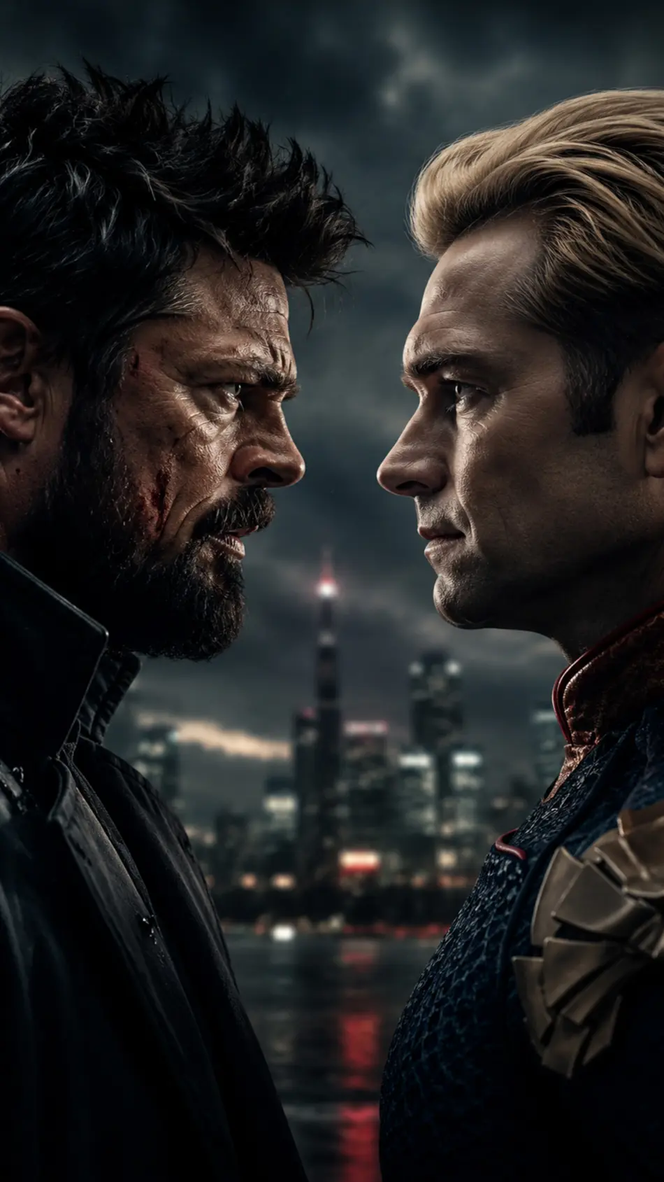 Billy Butcher vs Homelander - The Ultimate Face-Off 4K Ultra HD Mobile Wallpaper