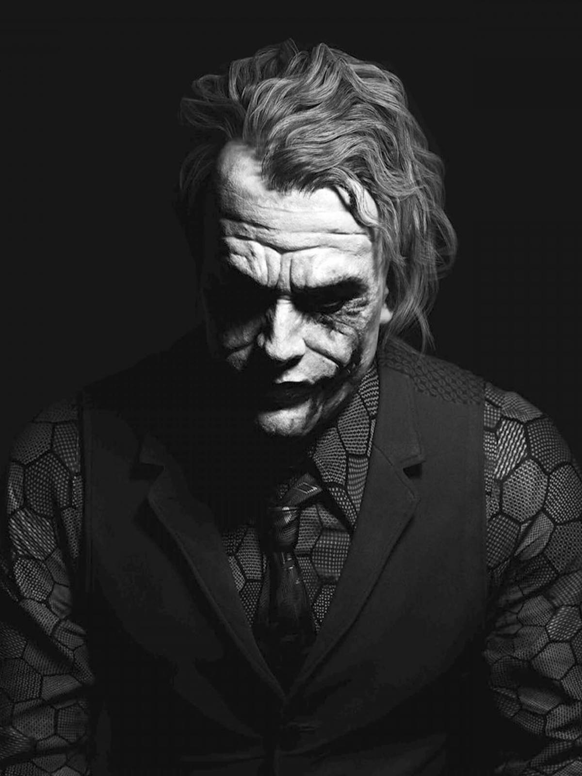 The Joker  Black  And White HD  Mobile Wallpaper  Download  